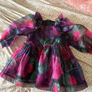 Crewcuts Black and Purple Dress
